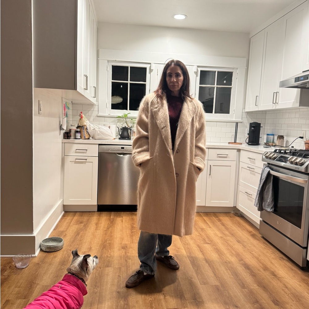 Women's Cream Long Coat Wayne Edwards